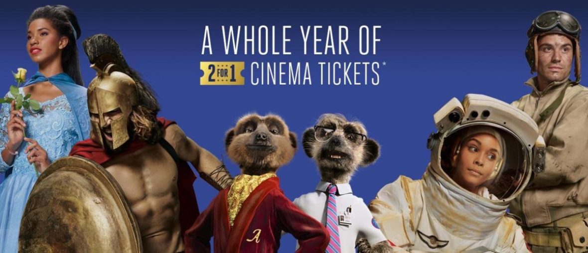 Get 2 for 1 cinema tickets with Meerkat Movies