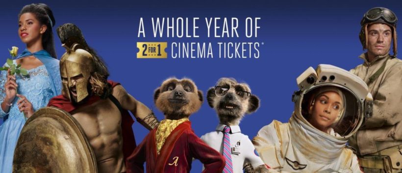 Get 2 for 1 cinema tickets with Meerkat Movies